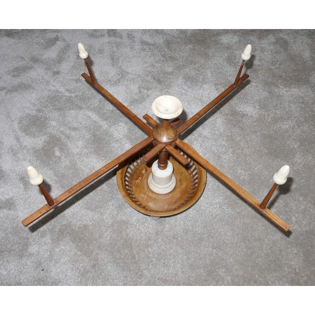Small Wooden and Alabaster Woolen Reel For Sale - Image 5 of 17