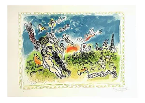 Summer's Dream Lithograph by Marc Chagall, 1983