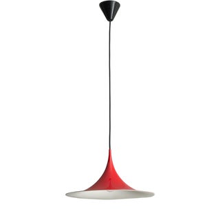 Medium Red Semi Pendant from Fog & Mørup, 1960s For Sale