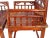 19 Century Antique Camphor Wood Chinese Southern Official's Hat Armchairs Set For Sale - Image 10 of 14