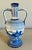 Mid-Century Modern Vintage Mid Century Marmaca Blue & White Hand Painted Pottery Vase For Sale - Image 3 of 8