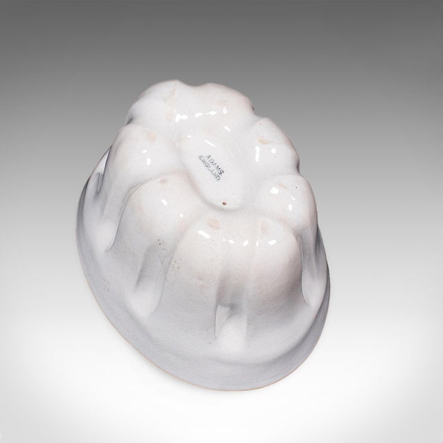 Cream Set of 3 Antique Jelly Moulds, English, Ceramic, Kitchen Accessory, Victorian For Sale - Image 8 of 12