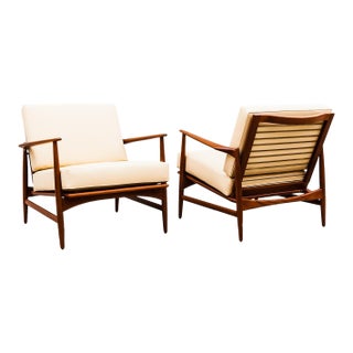 Vintage Danish "Spear" Lounge Chairs in Teak by Kofod-Larsen for Selig For Sale