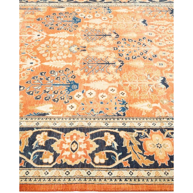 Solo Rugs Vintage Traditional Hand Knotted Wool Area Rug, Orange - 6'1" X 9'0" For Sale - Image 4 of 9
