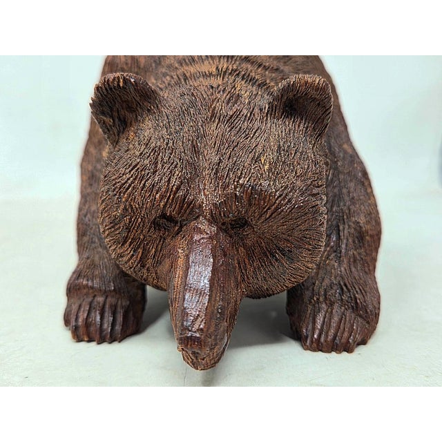 Vintage Hand Carved Wood Grizzly Bear - Signed W. Choate - 9" X 4.5" X 4" For Sale - Image 9 of 18