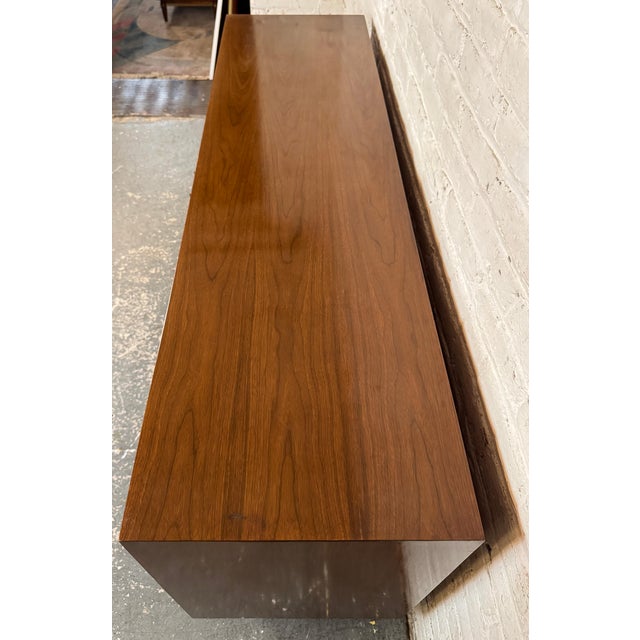 Wood Vintage Merton Gershun-Style Walnut Lowboy Dresser by Carlton House For Sale - Image 7 of 11