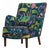 Vintage Lounge Chair in Print by Gocken Jobs, 1950s For Sale