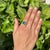 Contemporary Luxury 2.44ct Emerald Diamond 18k Gold Ring Size 9 for Women by VRJewels For Sale - Image 3 of 15