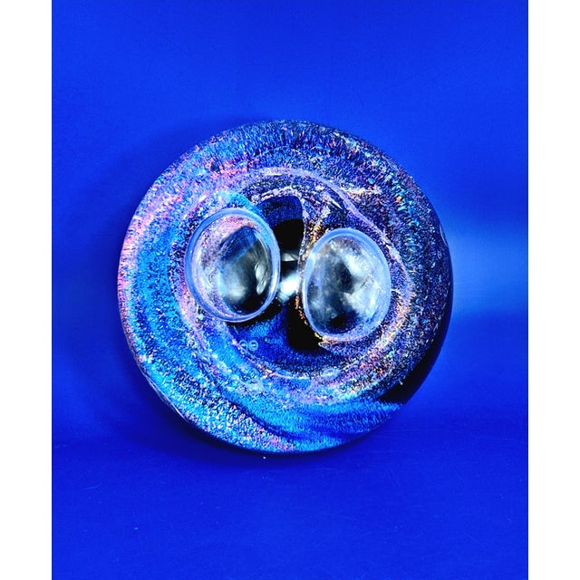 Elevate your desktop or shelf styling with this striking vintage magnum-scale studio art glass paperweight by artist...
