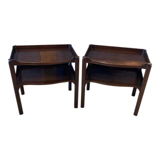 Vintage Baker Furniture Mahogany Side Tables, a Pair For Sale