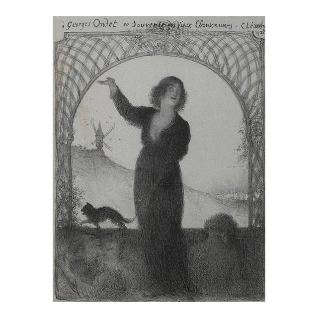 Charles Lucien Léandre - To Georges Ondet - Original Lithograph - 1922 For Sale
