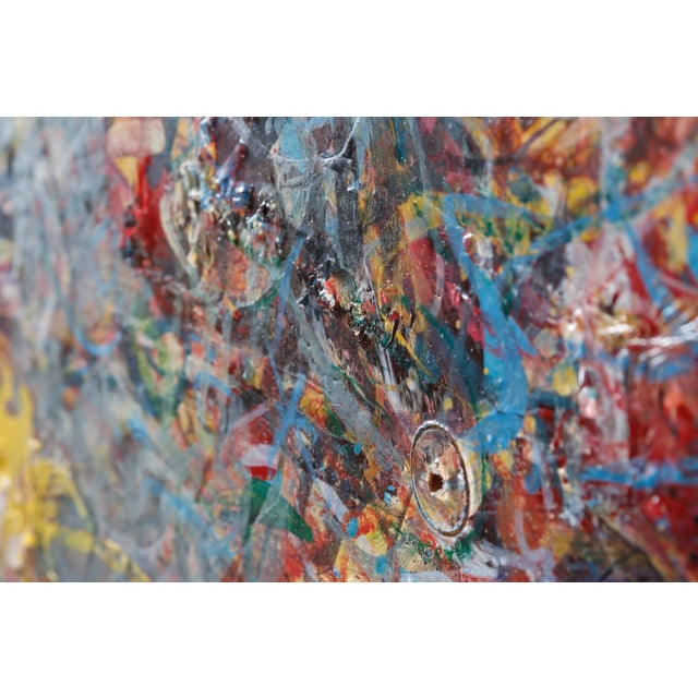 Wood Signed Female Nude Acrylic on Board For Sale - Image 7 of 10