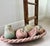 1970’s Vintage Monumental Mexican Folk Art Hand-Painted Terracotta Clay Fruit in Braided Oval Bowl, Centerpiece - Set of 6 For Sale - Image 12 of 12