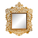 Huge Regency Style Paul Ferrante Reticulated Gilt Bronze Mirror For Sale