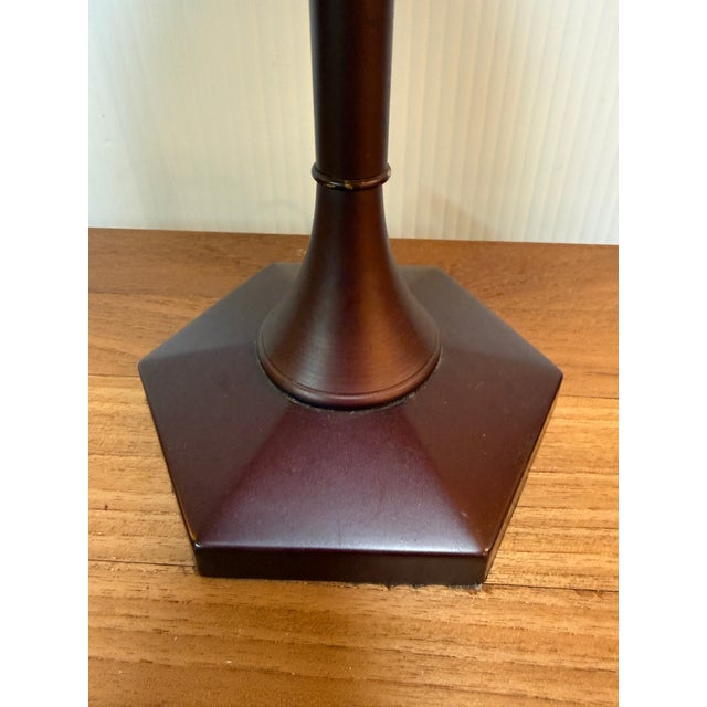 Stained Glass Tiffany Inspired Table Lamp For Sale - Image 11 of 12