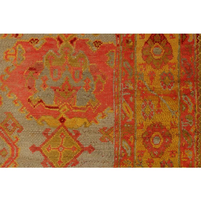 Textile Antique Turkish Oushak Rug - 12'4'' X 14'5'' For Sale - Image 7 of 12