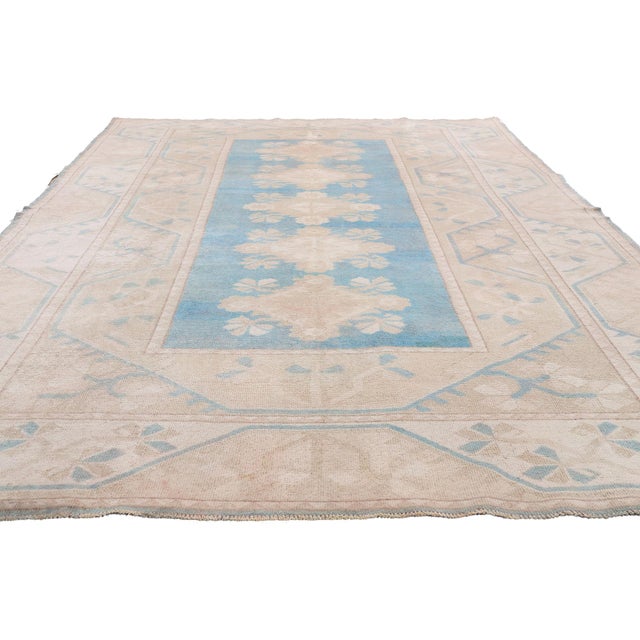 Contemporary Vintage Turkish Oushak Rug, 06'06 X 10'04 For Sale - Image 3 of 10
