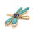 Kabana Opal Diamond Tanzanite 14k Yellow Gold Dragonfly Charm Pendant For Sale In Miami - Image 6 of 6