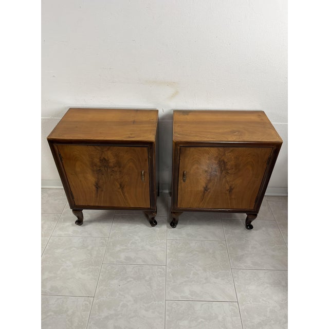 Italian Art Deco Bedside Tables, 1940s, Set of 2 For Sale - Image 9 of 11