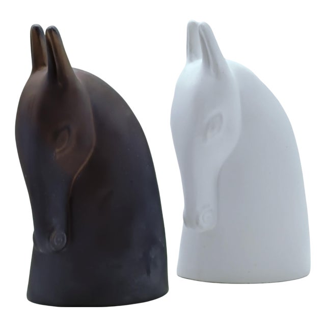Ceramic Horse Sculptures by Anette Edmark, 1990s, Set of 2 For Sale