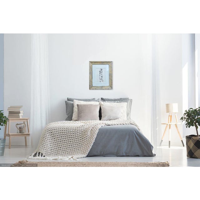 Framed "Woman in Love" Framed Ink Drawing For Sale In Los Angeles - Image 6 of 7