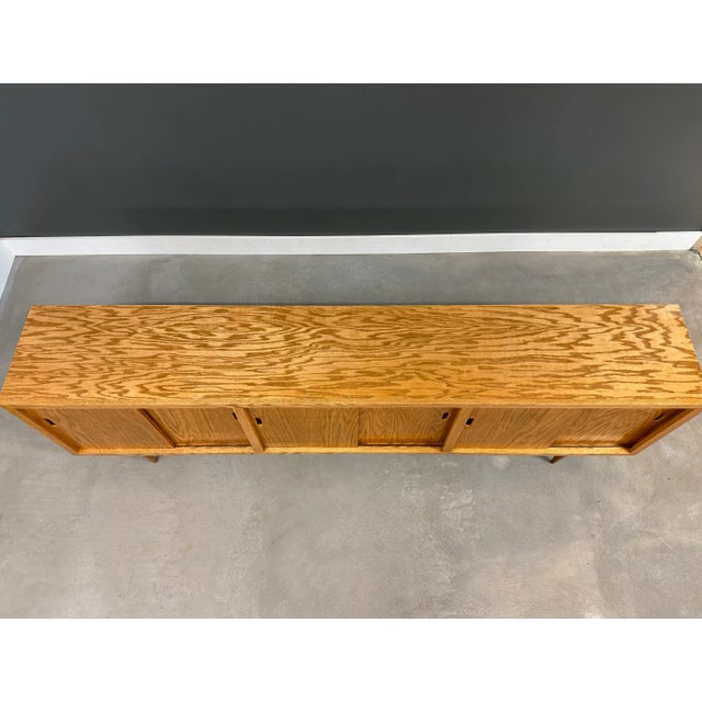 1970s Refinished Oak Sideboard Credenza For Sale In Boston - Image 6 of 10