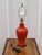 Ceramic Vintage Mid Century Orange Pottery Table Lamp For Sale - Image 7 of 8