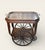 Antique Tea Cart With Brass Inlay, Wood Framed Glass Tray Top For Sale - Image 18 of 18
