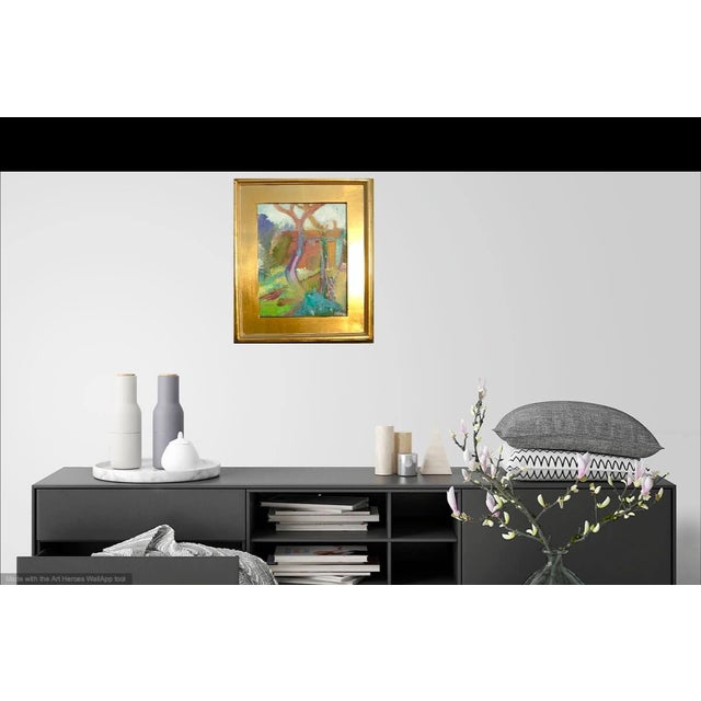 "French Garden" - Plein Air Oil Painting For Sale In Los Angeles - Image 6 of 6