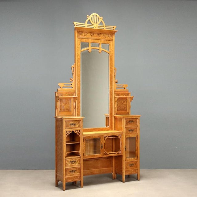 Liberty Sideboard in Ash and Maple with Beveled Mirrors For Sale - Image 12 of 12