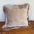 Taupe Velveteen Pillow With Long Silky Fringe For Sale - Image 6 of 6