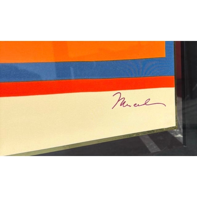 Mid-Century Modern Framed Mercedes Pardo Silk Print For Sale - Image 3 of 10
