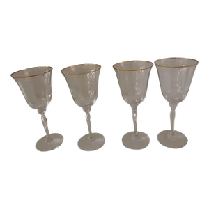 Oneida Chateau Gold Wine/ Water Glasses Set of 4