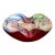 Vintage Boho Multi-Colored Art Glass Bowl After Murano For Sale