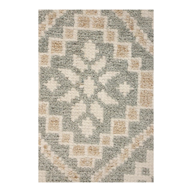 Rug & Kilim's Modern Classic Square Rug With Beige & Gray Floral Design For Sale