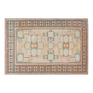 Vintage Turkish Anatolian Hand Knotted Wool Rug, 3'1''x4'8'' For Sale