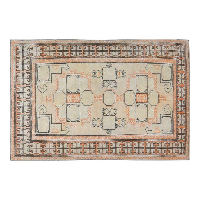 Vintage Turkish Anatolian Hand Knotted Wool Rug, 3'1''x4'8'' For Sale