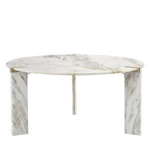 Eighty Round White Dining Table by Lorenza Bozzoli
