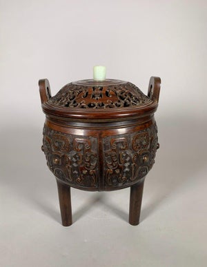Large Bronze Incense Burner, 18th-19th Century, China, Qing Dynasty