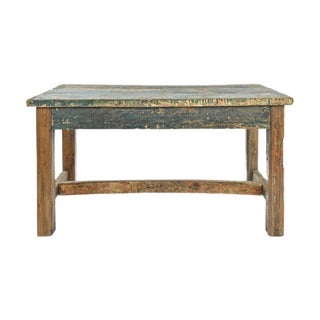 Skated Wooden Dining Table, 1940s For Sale