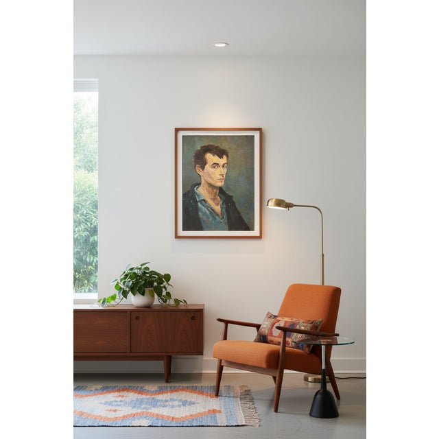 1962 Philip Behymer Mid-Century Modern Portrait - Oil on Canvas Board For Sale - Image 11 of 11