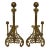 Brass Decorative Vintage Neoclassical-Inspired Brass and Iron Andirons For Sale - Image 8 of 8