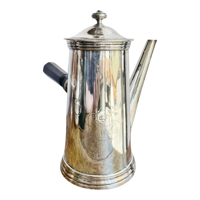 Christofle Silver Coffee Pot From Kursaal Cirque Theater in Besancon France For Sale
