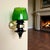 Black Rustic Style Green Glass Wall Sconces, 1990s, Set of 2 For Sale - Image 8 of 12