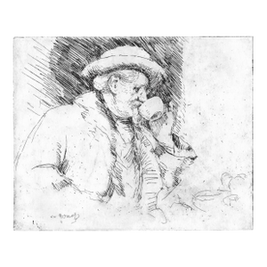 1920s William Meyerowitz Cafe Scene Etching