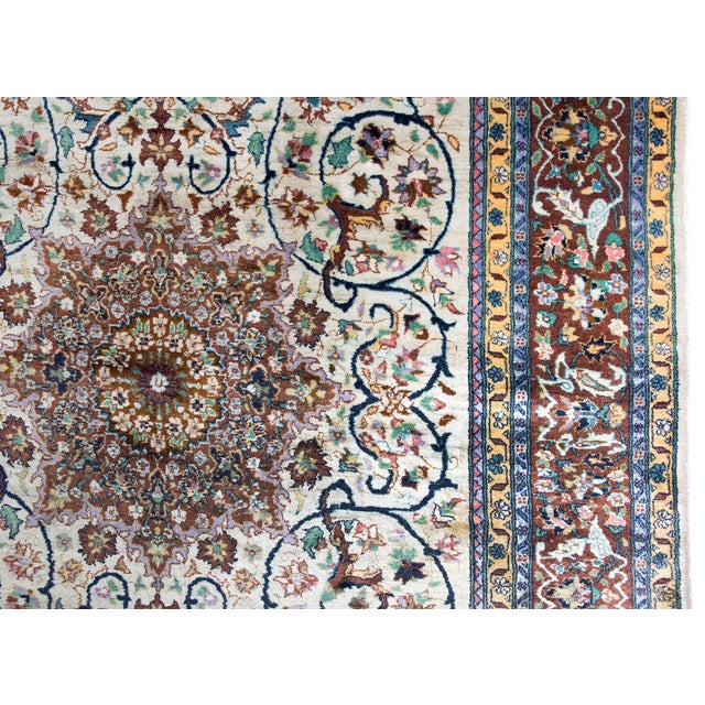 Mid 20th Century Vintage Persian Tabriz Rug For Sale - Image 5 of 16
