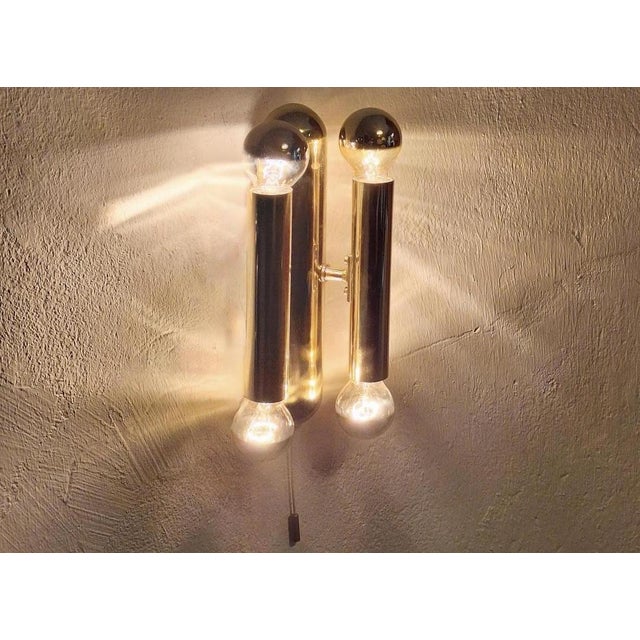 Mid-Century Italian Brass Wall Lights, 1960s, Set of 2 For Sale - Image 4 of 10