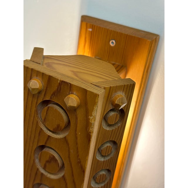 1970s Swedish Organic Modern Wall Light, Pine For Sale In Philadelphia - Image 6 of 9