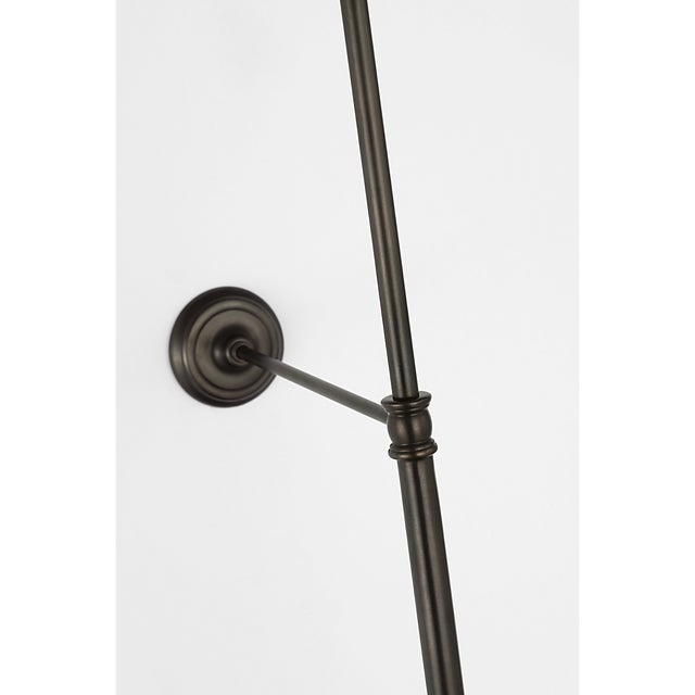 Suzanne Kasler for Visual Comfort Signature Wyatt 39" Statement Sconce in Bronze with Linen Shade For Sale In Houston - Image 6 of 10