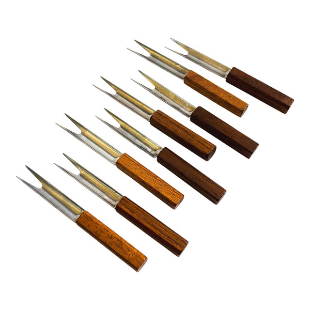 Mid Century Cocktail Forks - Set of 8 For Sale